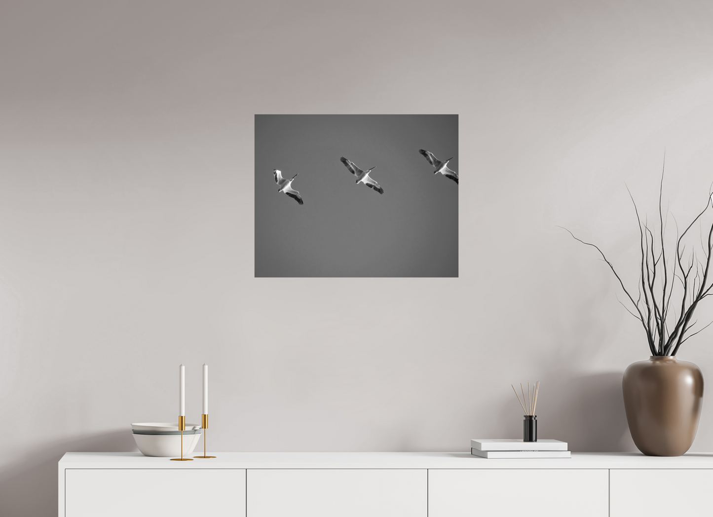 Pelicans in Flight