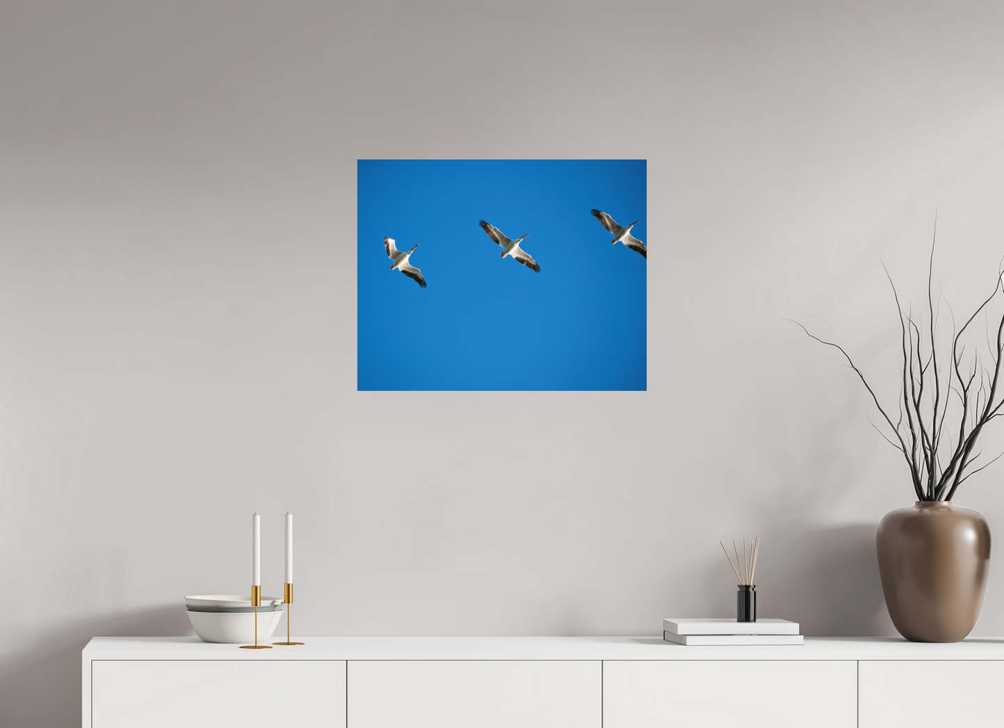 Pelicans in Flight