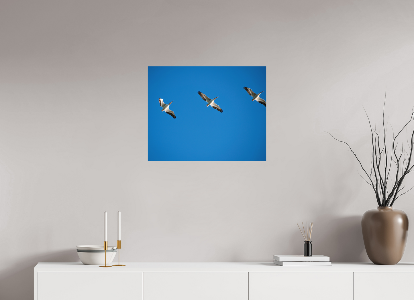 Pelicans in Flight
