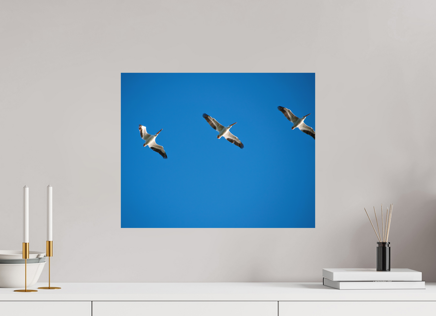 Pelicans in Flight