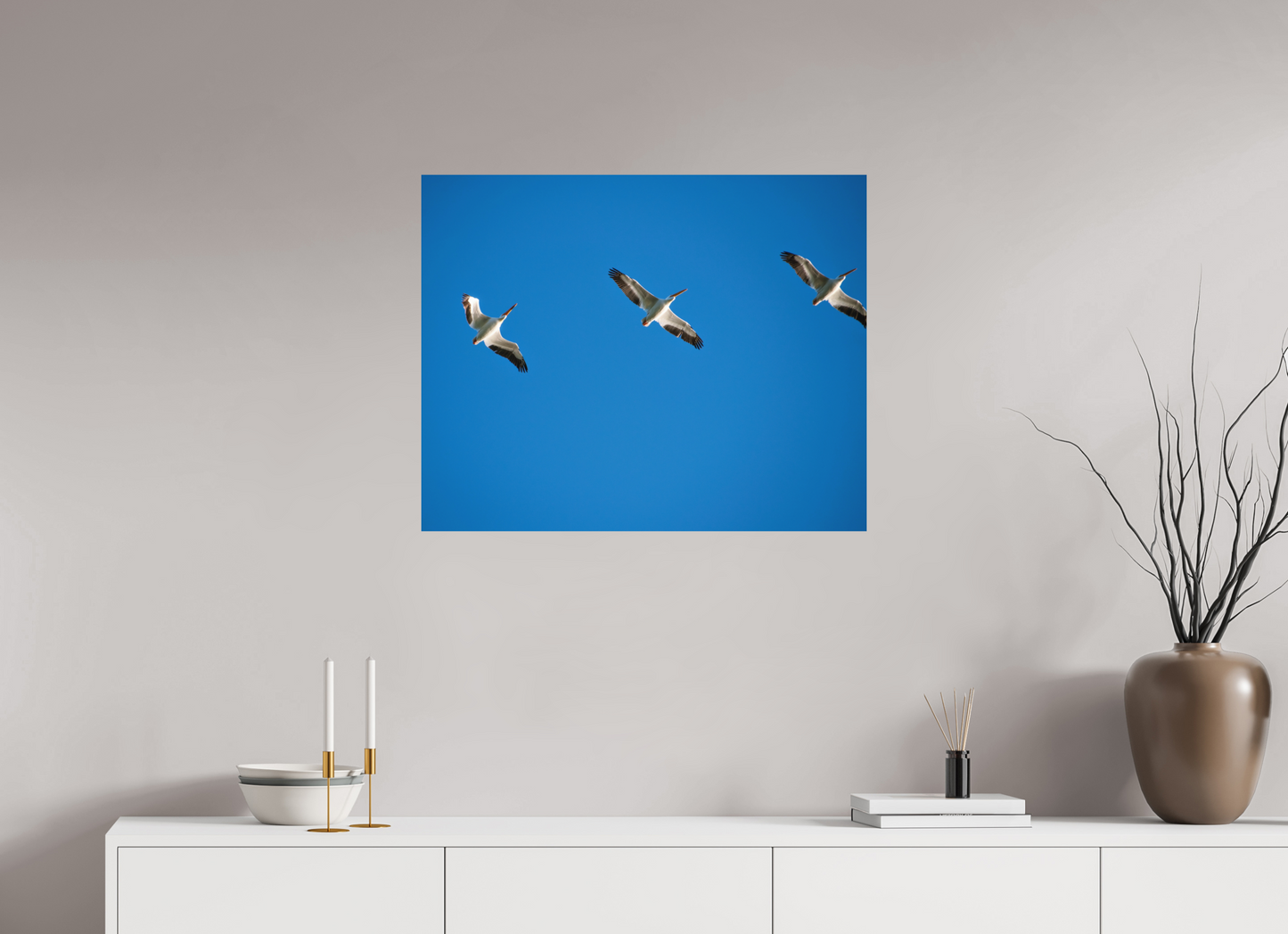 Pelicans in Flight