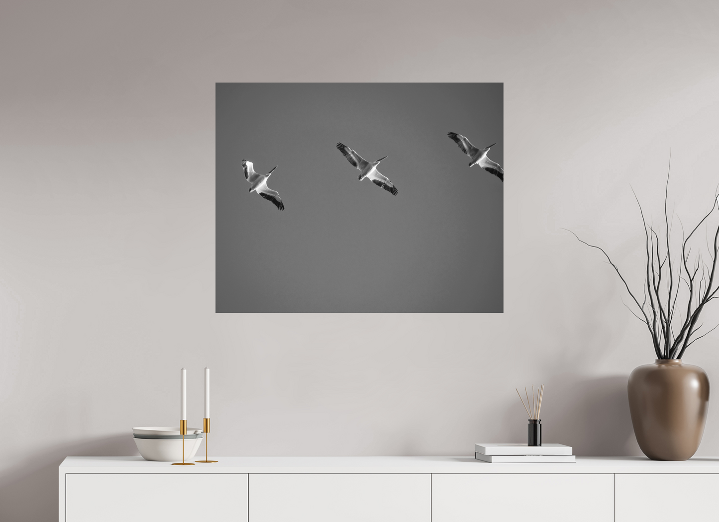 Pelicans in Flight