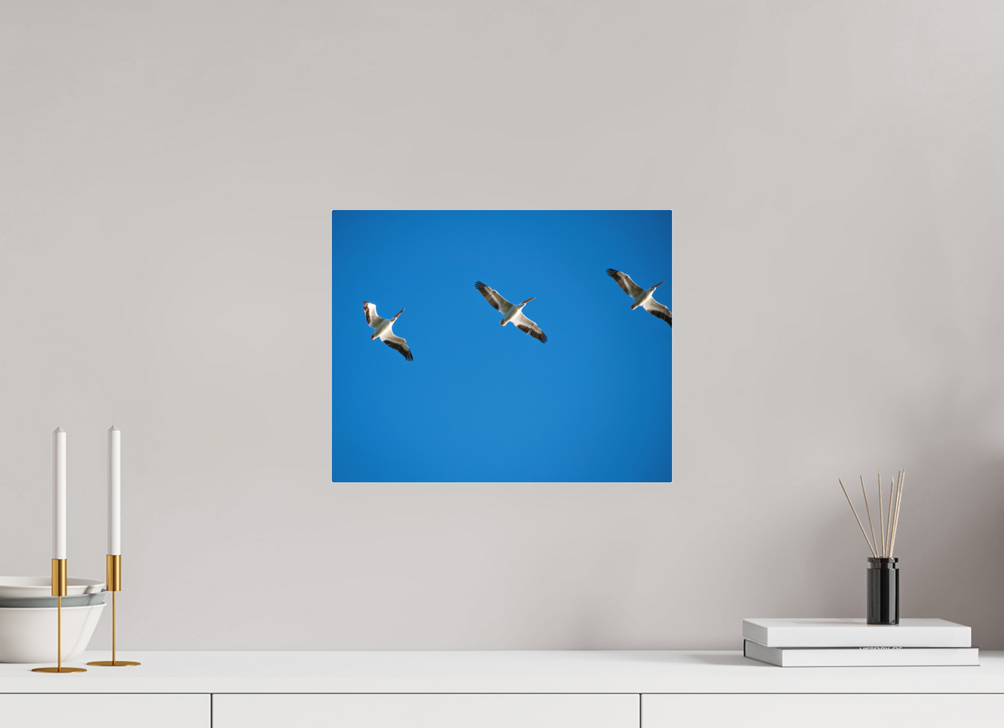 Pelicans in Flight