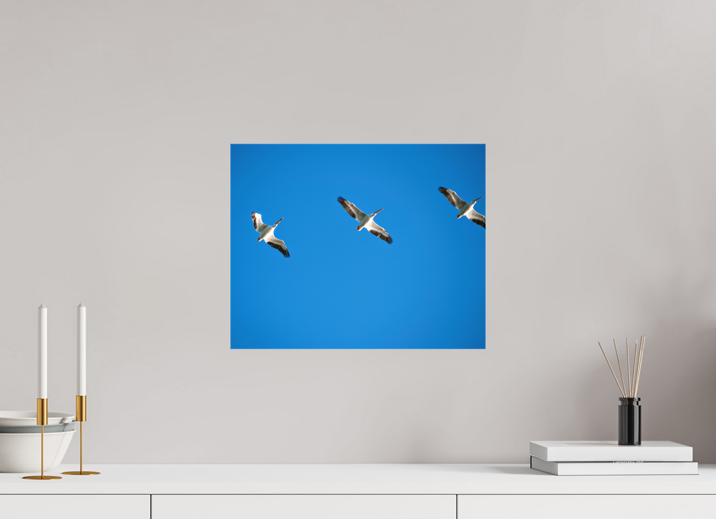 Pelicans in Flight