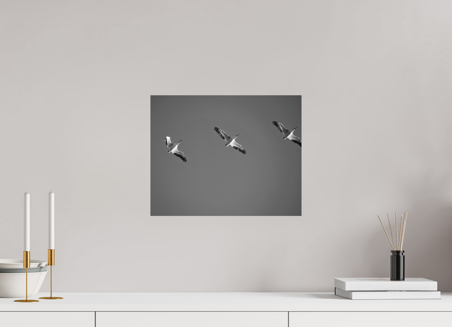 Pelicans in Flight