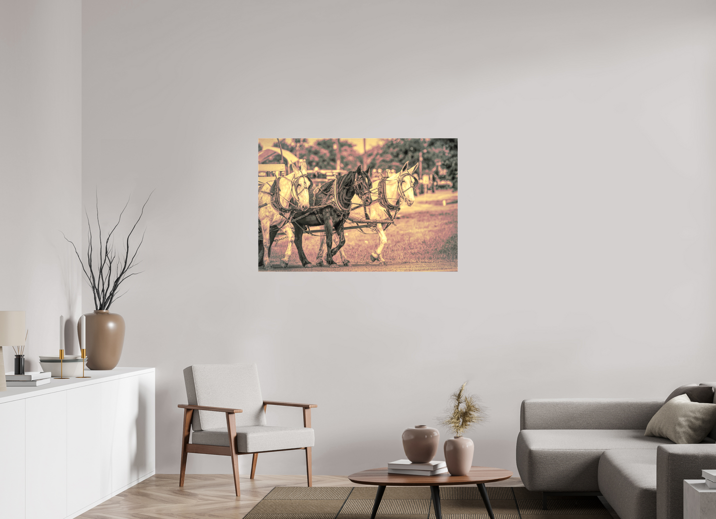 45 x 30″, Canvas Print Horsepower