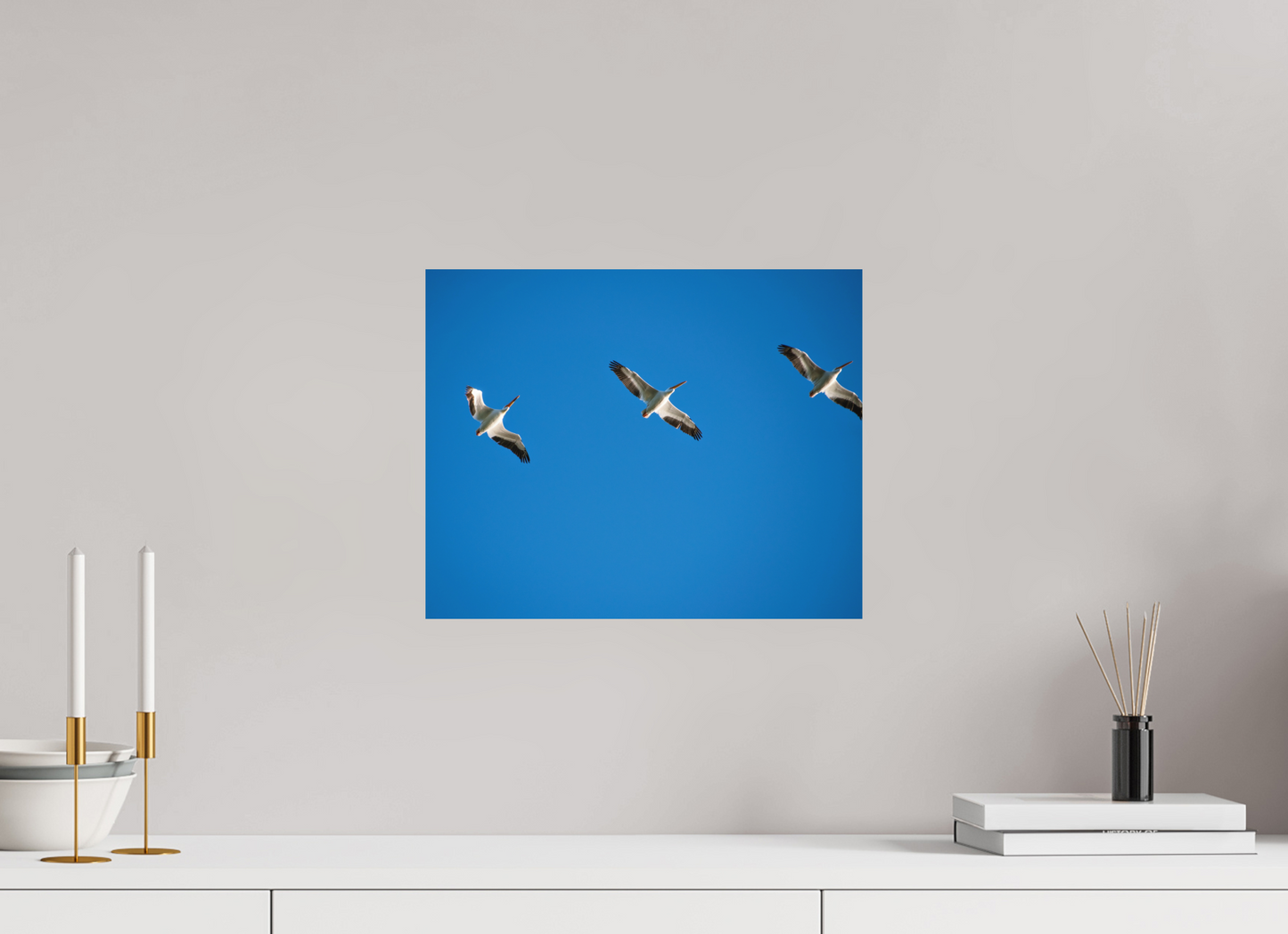 Pelicans in Flight