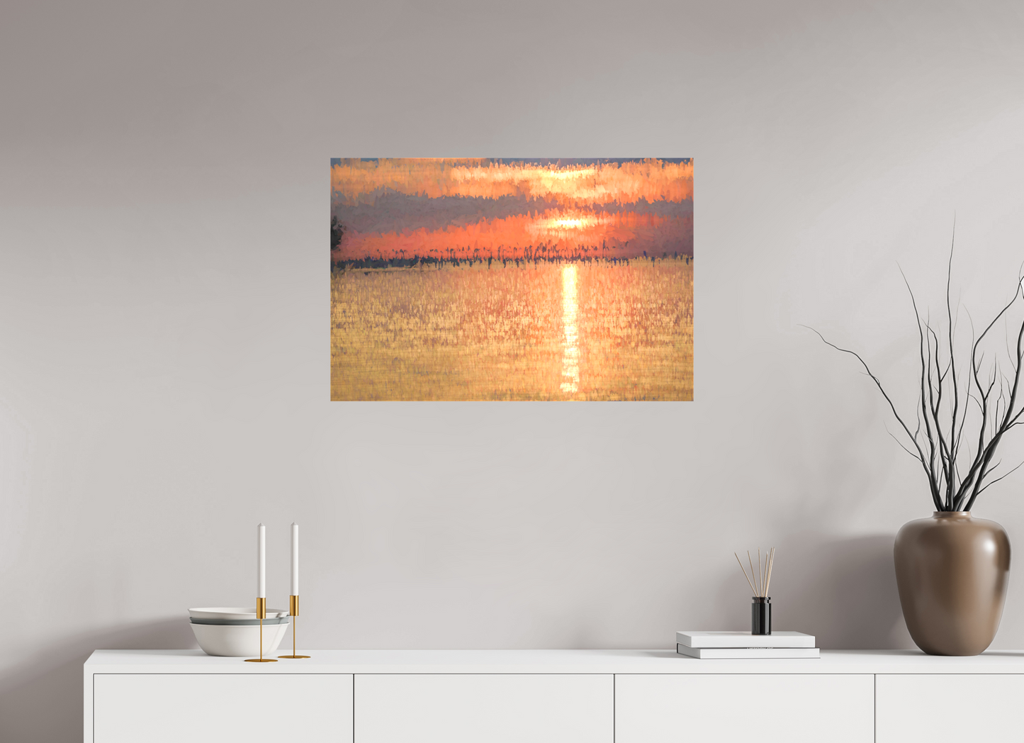 30 x 20″, Canvas Print Golden Sunset