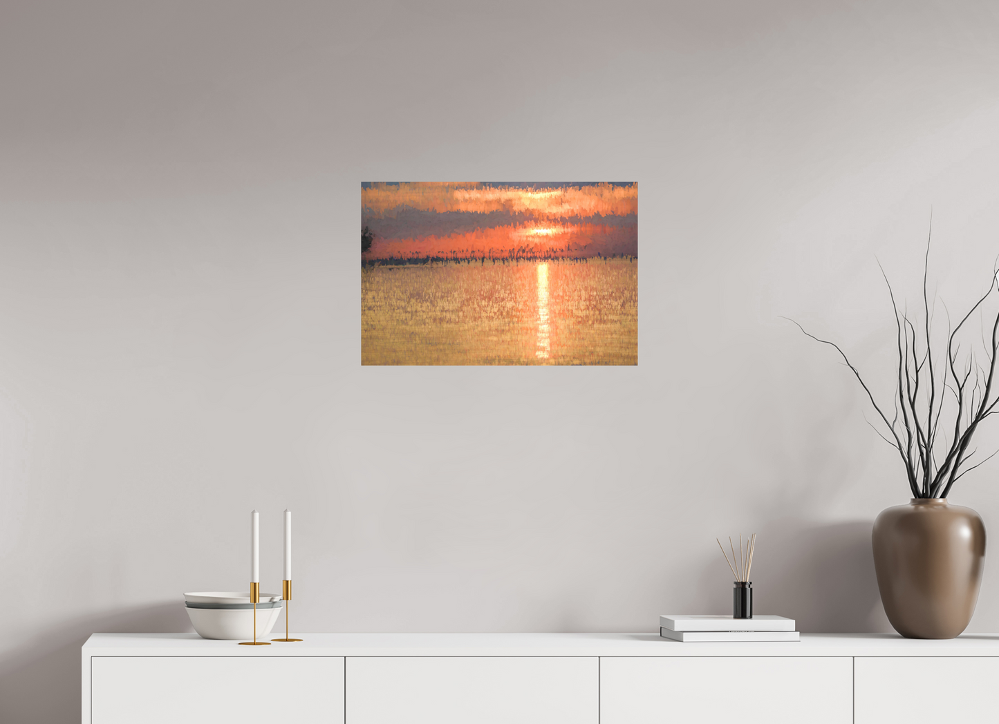 24 x 16″, Aluminum - low glare Golden Sunset