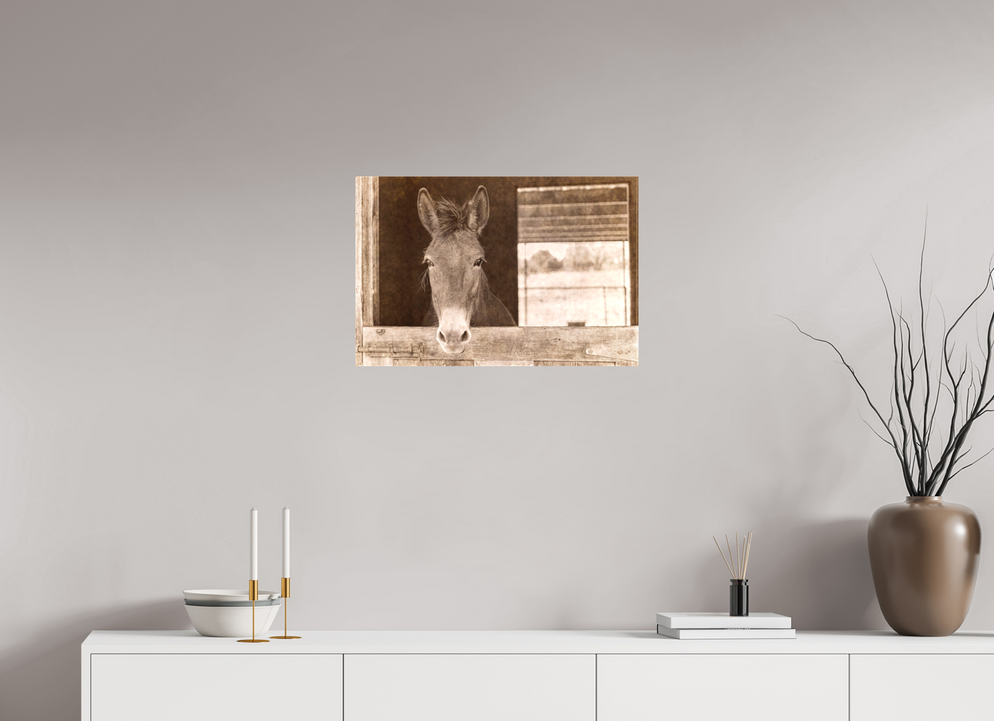 24 x 16″, Canvas Print Horsey contemplation