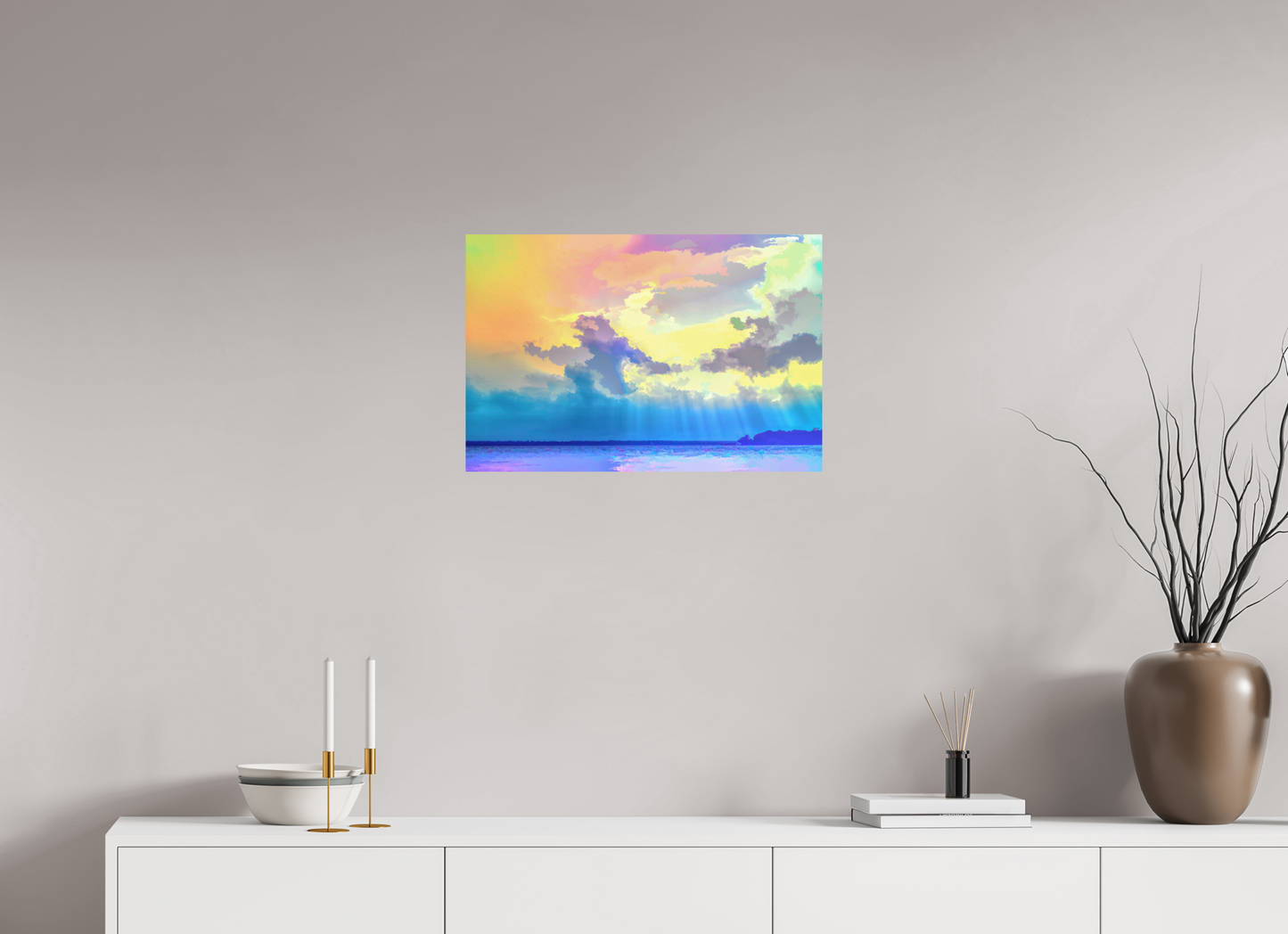 24 x 16″, Aluminum - low glare Radiant Clouds