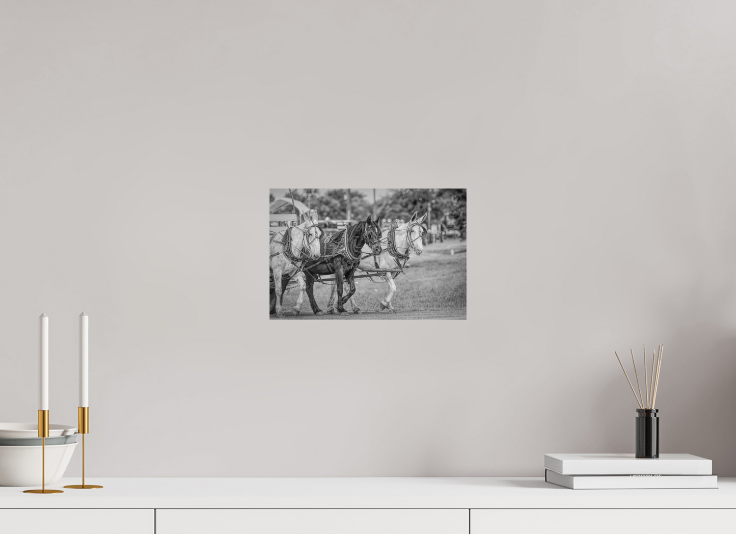 12 x 8″, Black and White Print Horsepower