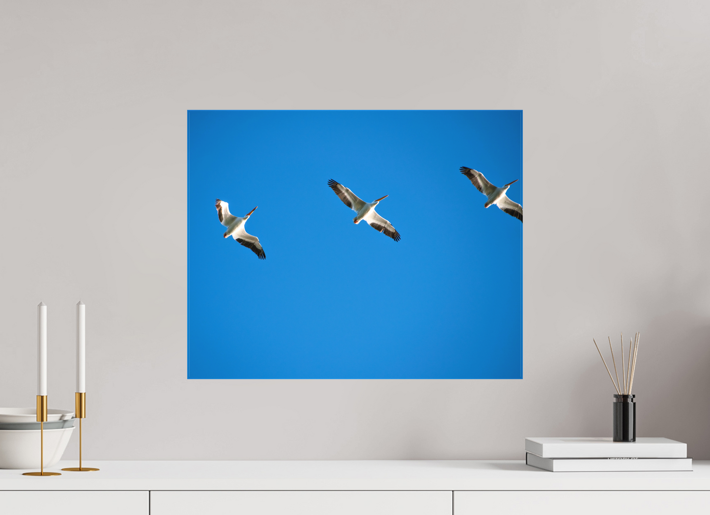 Pelicans in Flight