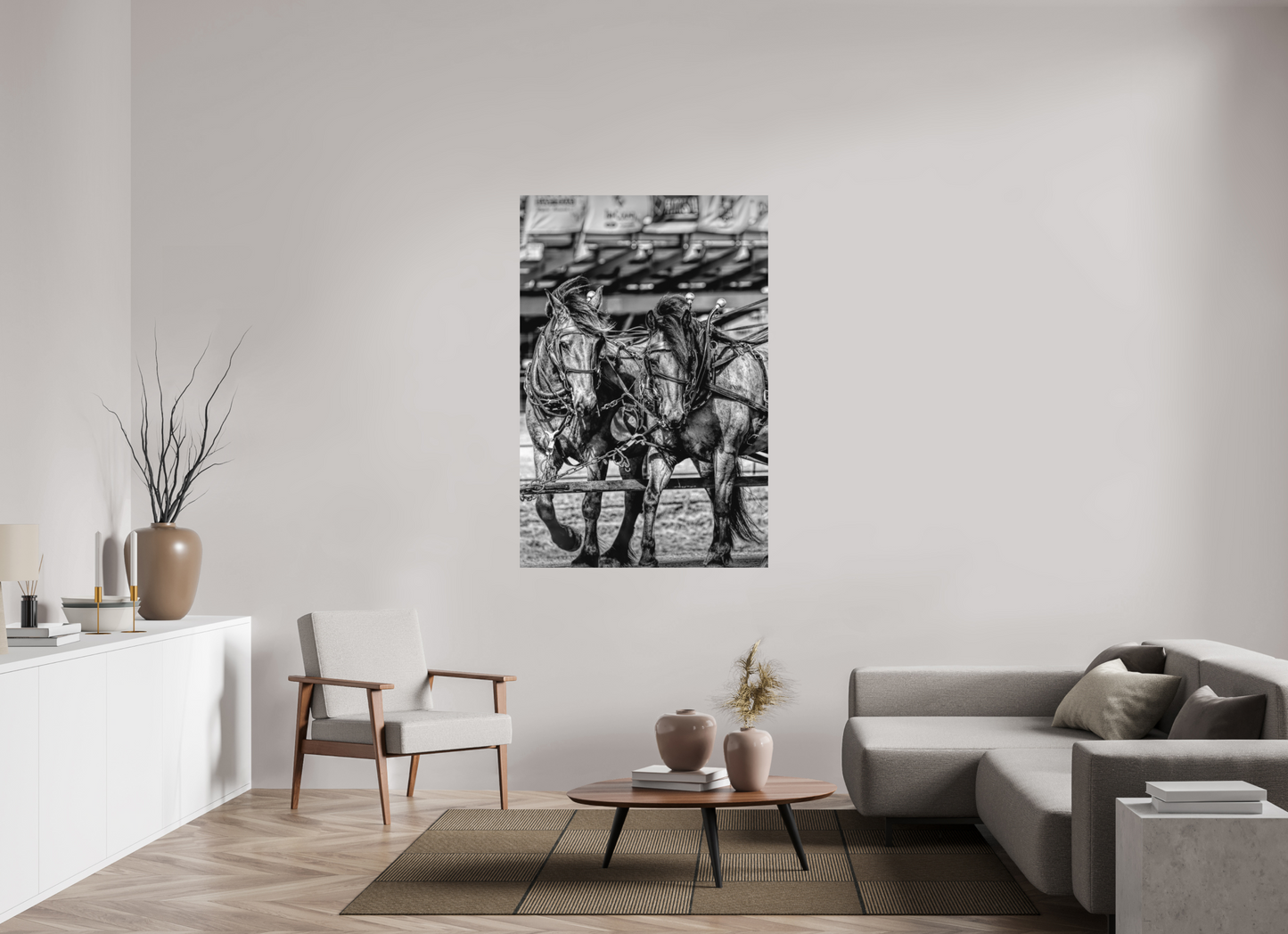 40 x 60″, Black and White Print Mane Attraction