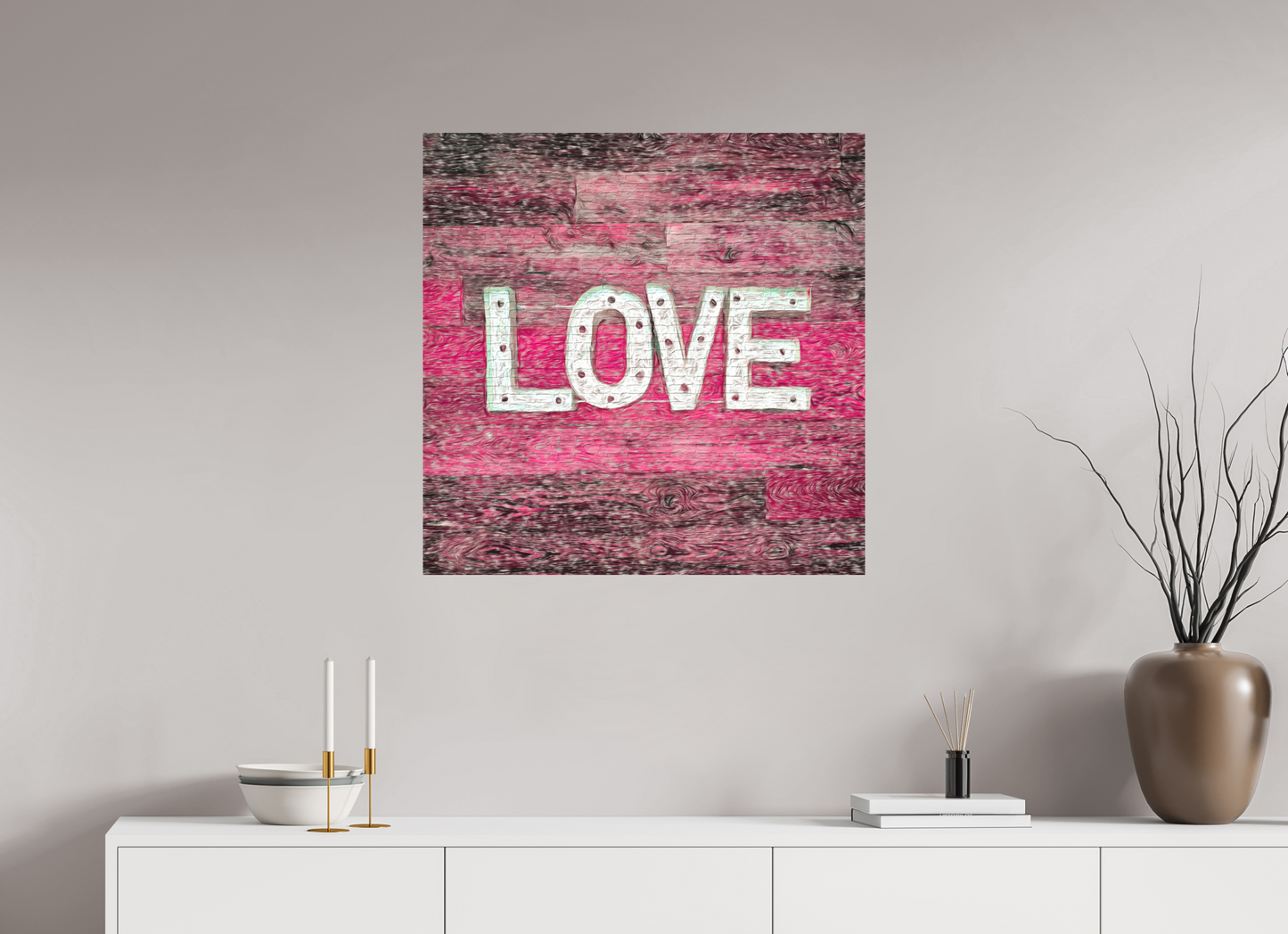 Adore on a wall