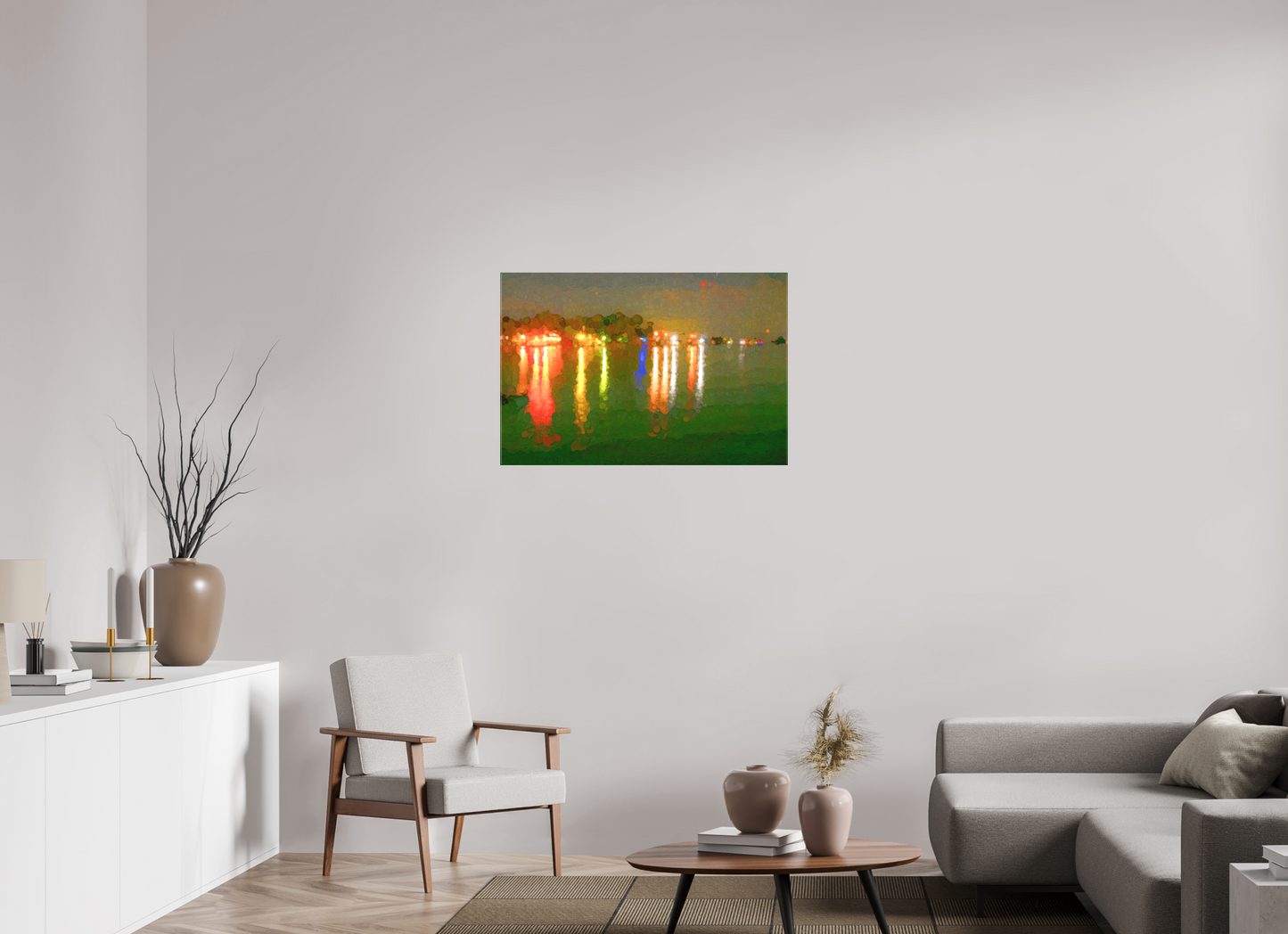36 x 24″, Canvas Print Reflecting on the Lake Life