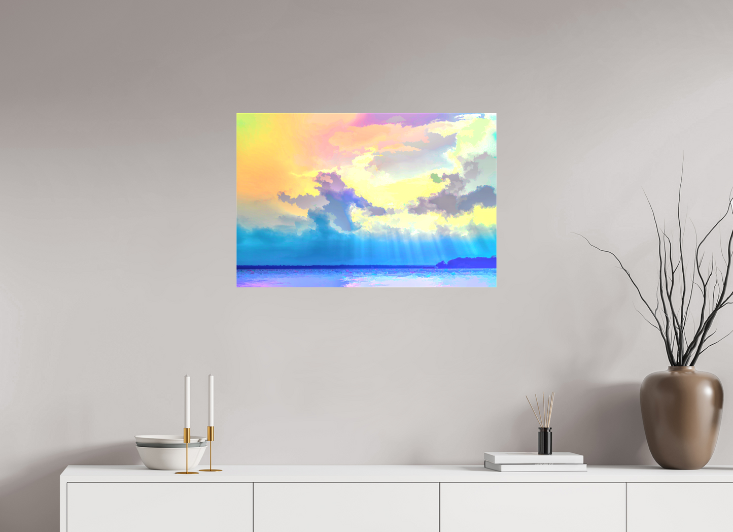 30 x 20″, Canvas Print Radiant Clouds