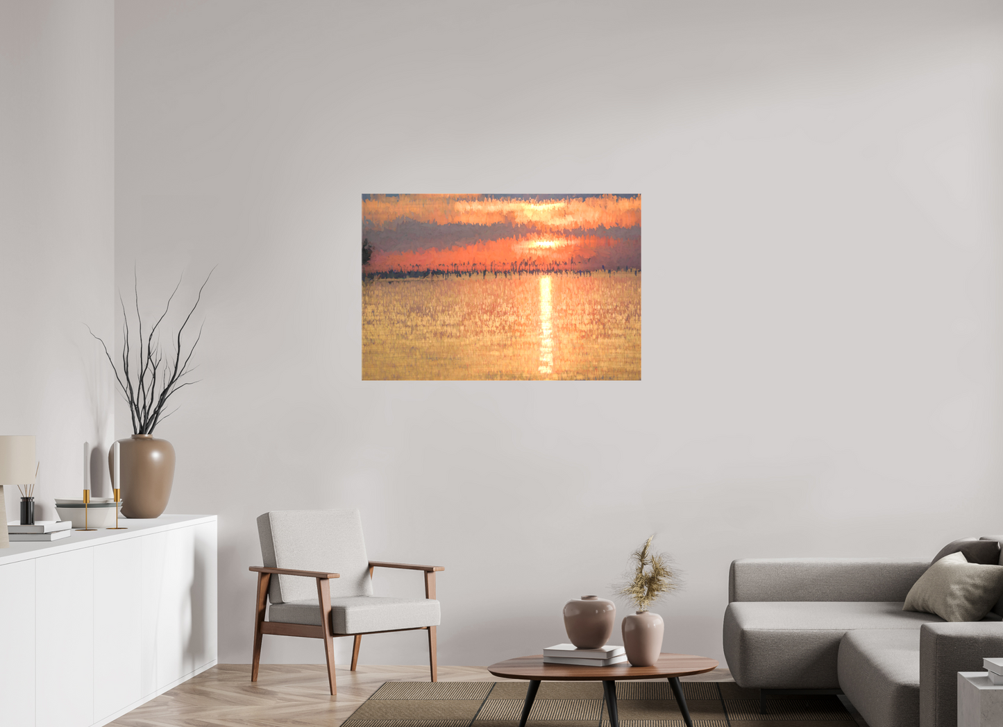 45 x 30″, Canvas Print Golden Sunset