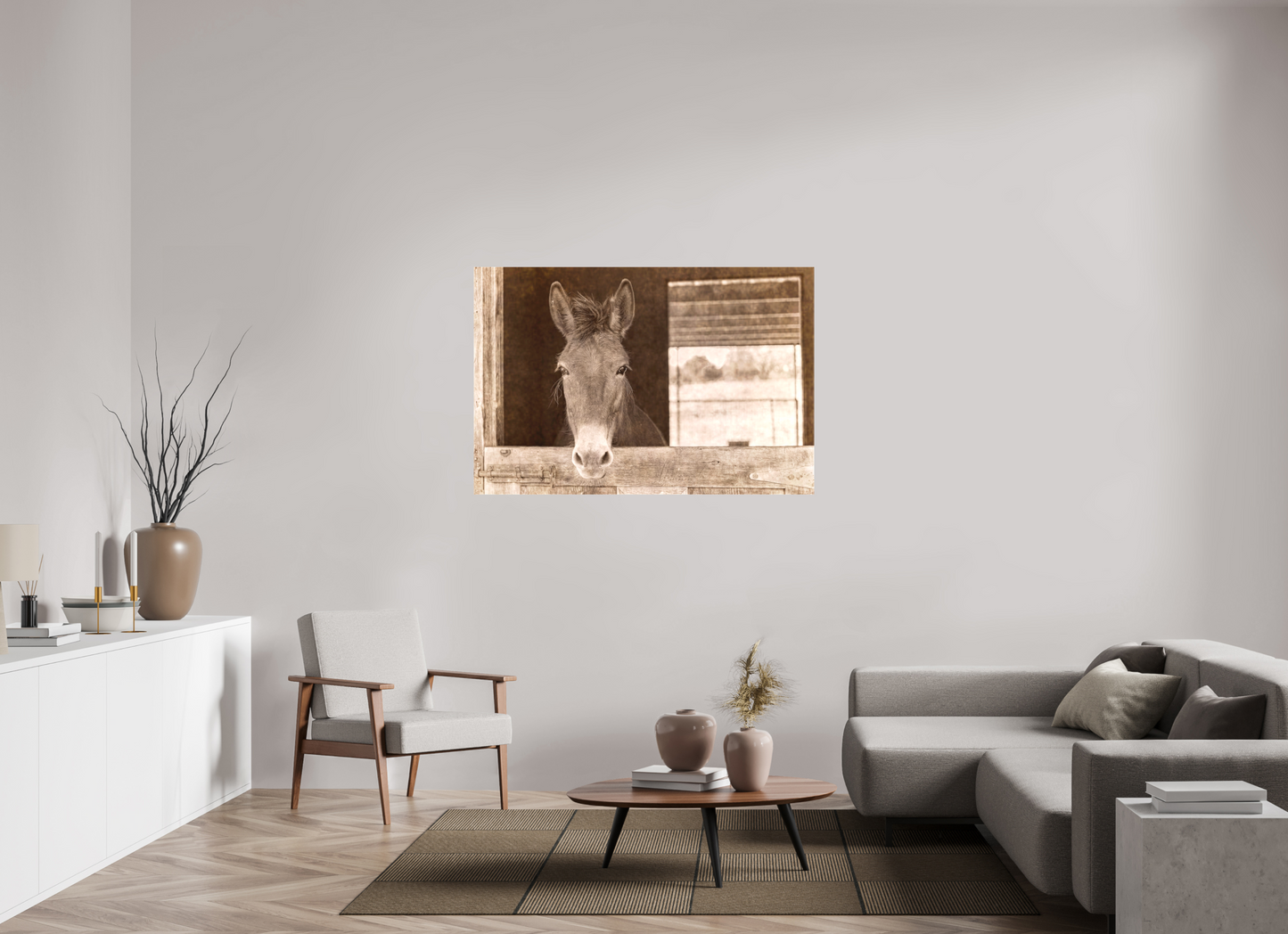 54 x 36″, Canvas Print Horsey contemplation