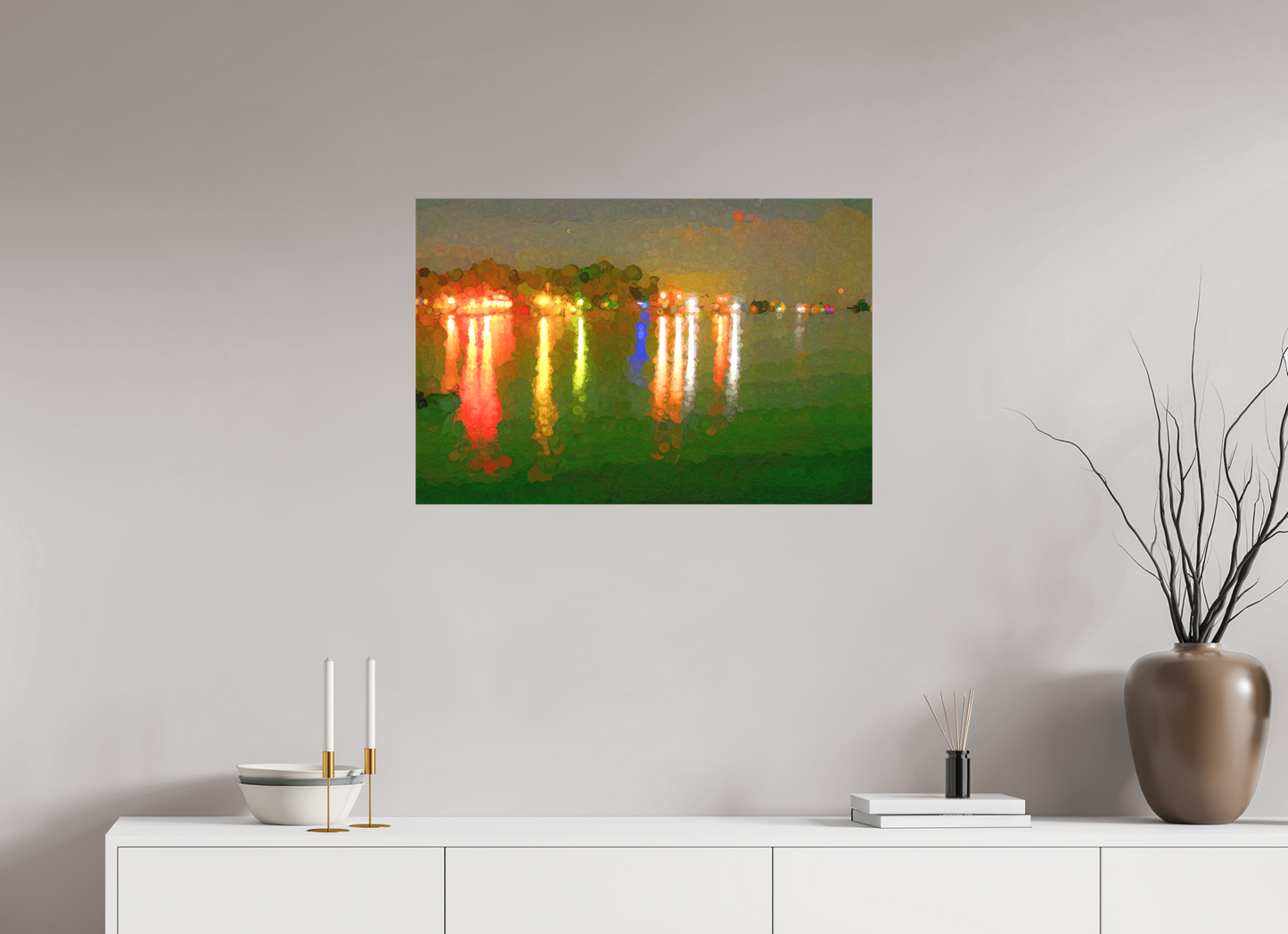 30 x 20″, Canvas Print Reflecting on the Lake Life