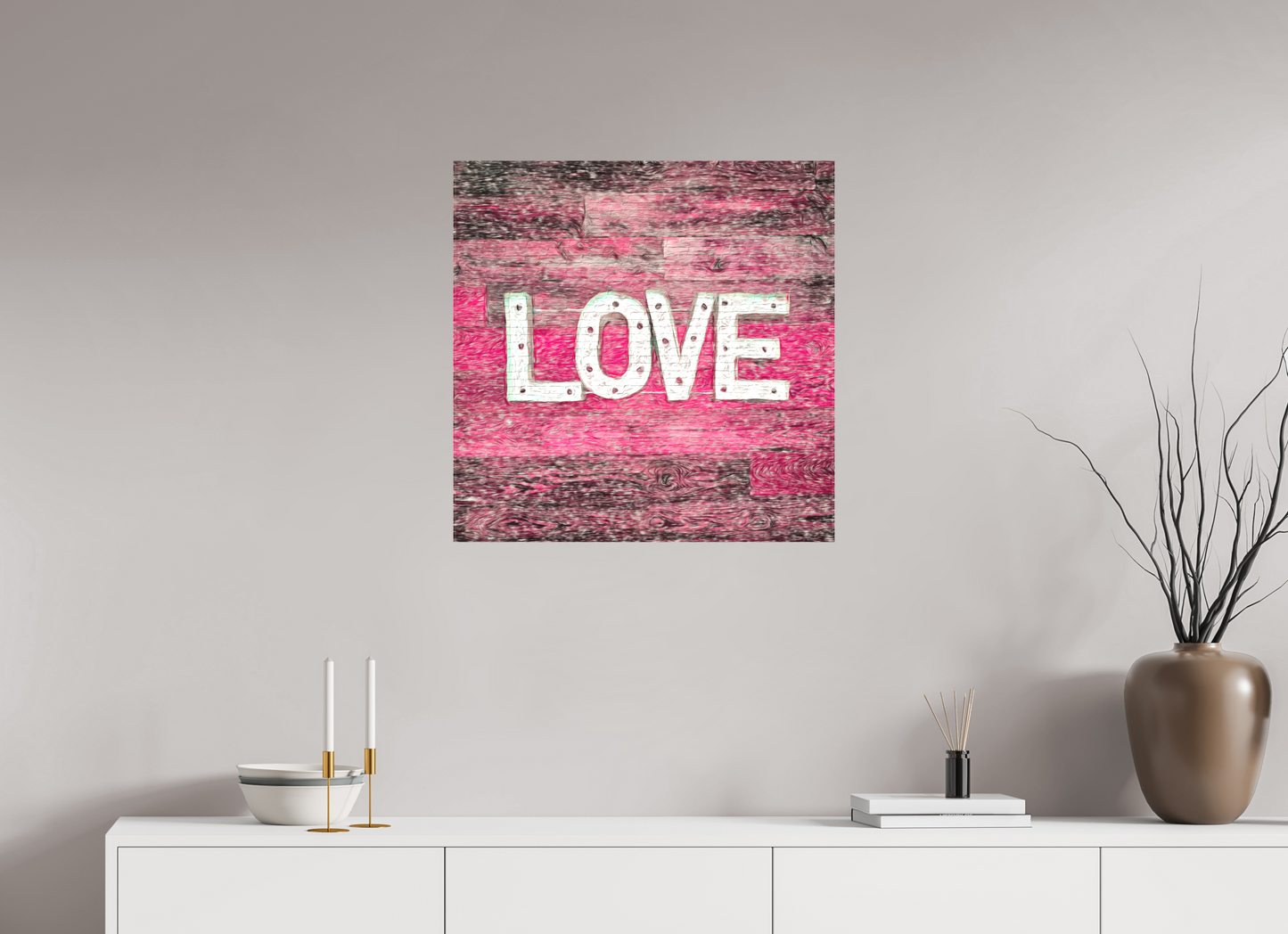 Adore on a wall