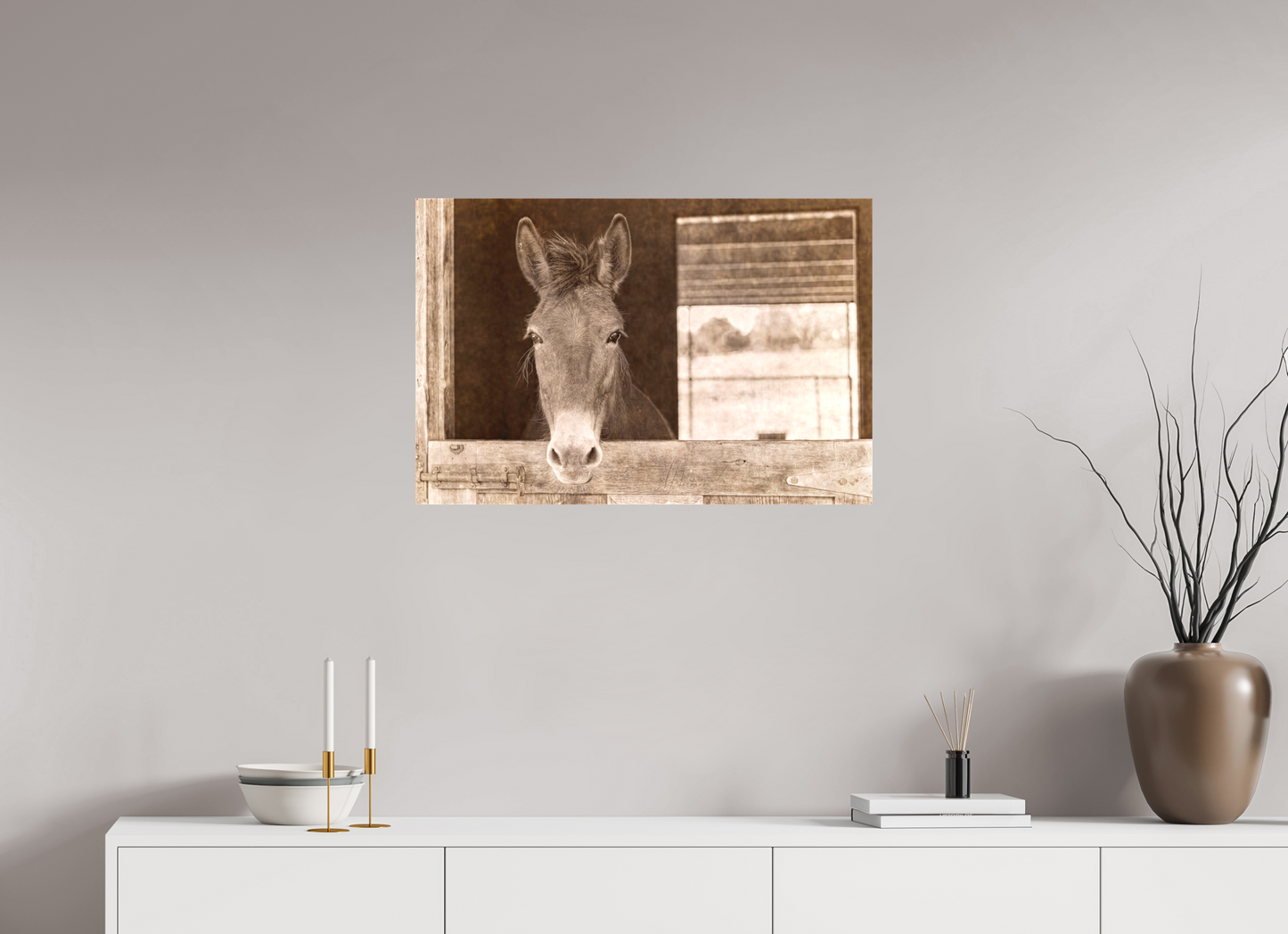 30 x 20″, Canvas Print Horsey contemplation