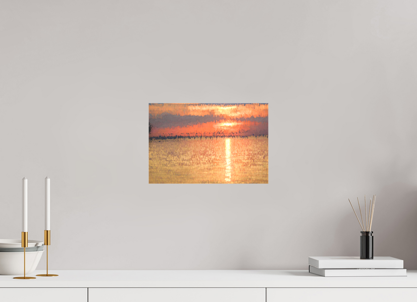 12 x 8″, Canvas Print Golden Sunset