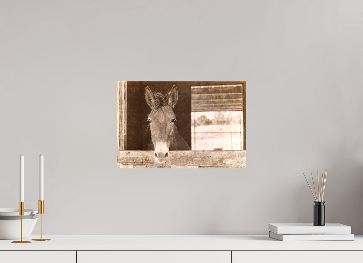 15 x 10″, Canvas Print Horsey contemplation