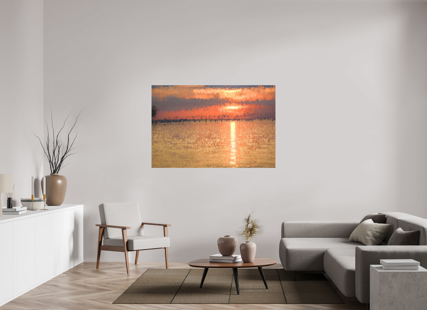 60 x 40″, Aluminum - low glare Golden Sunset