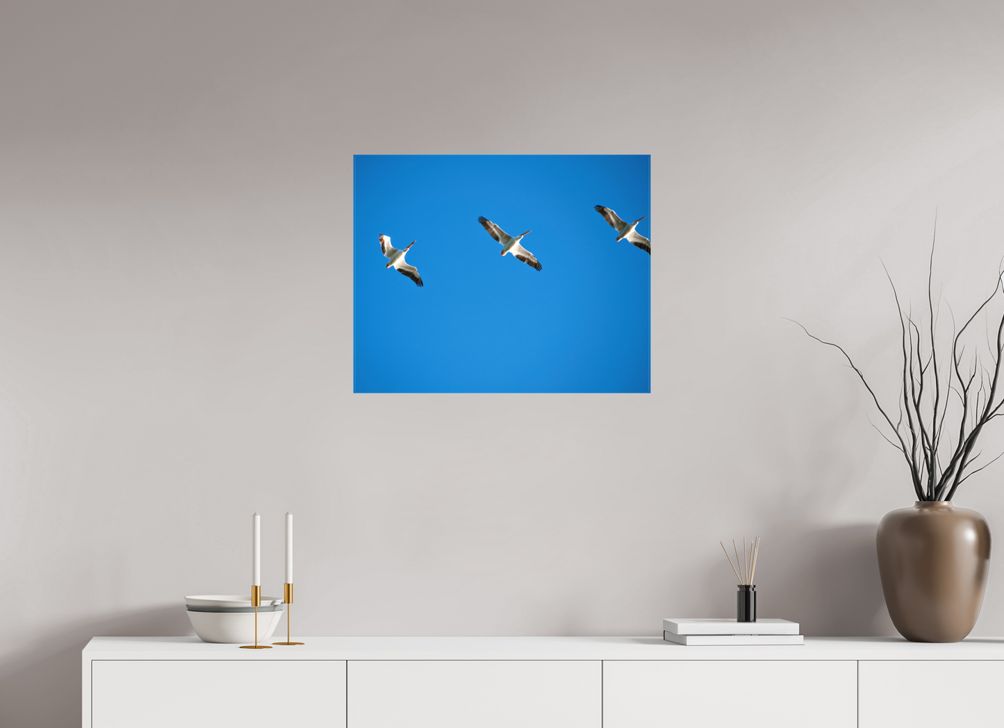 Pelicans in Flight