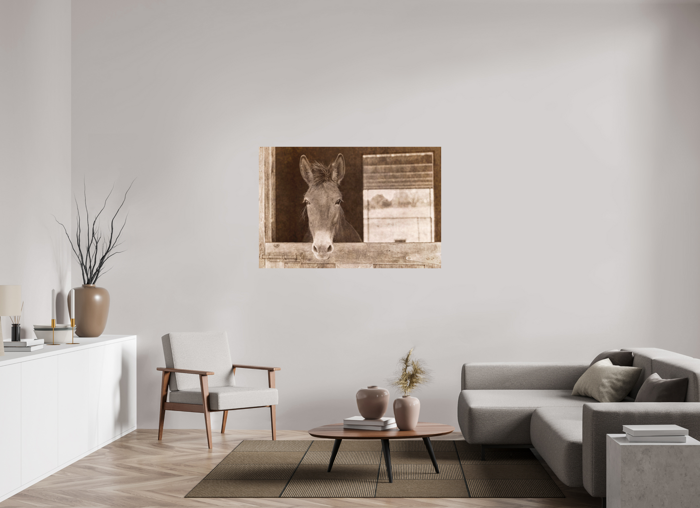 54 x 36″, Color Print Horsey contemplation