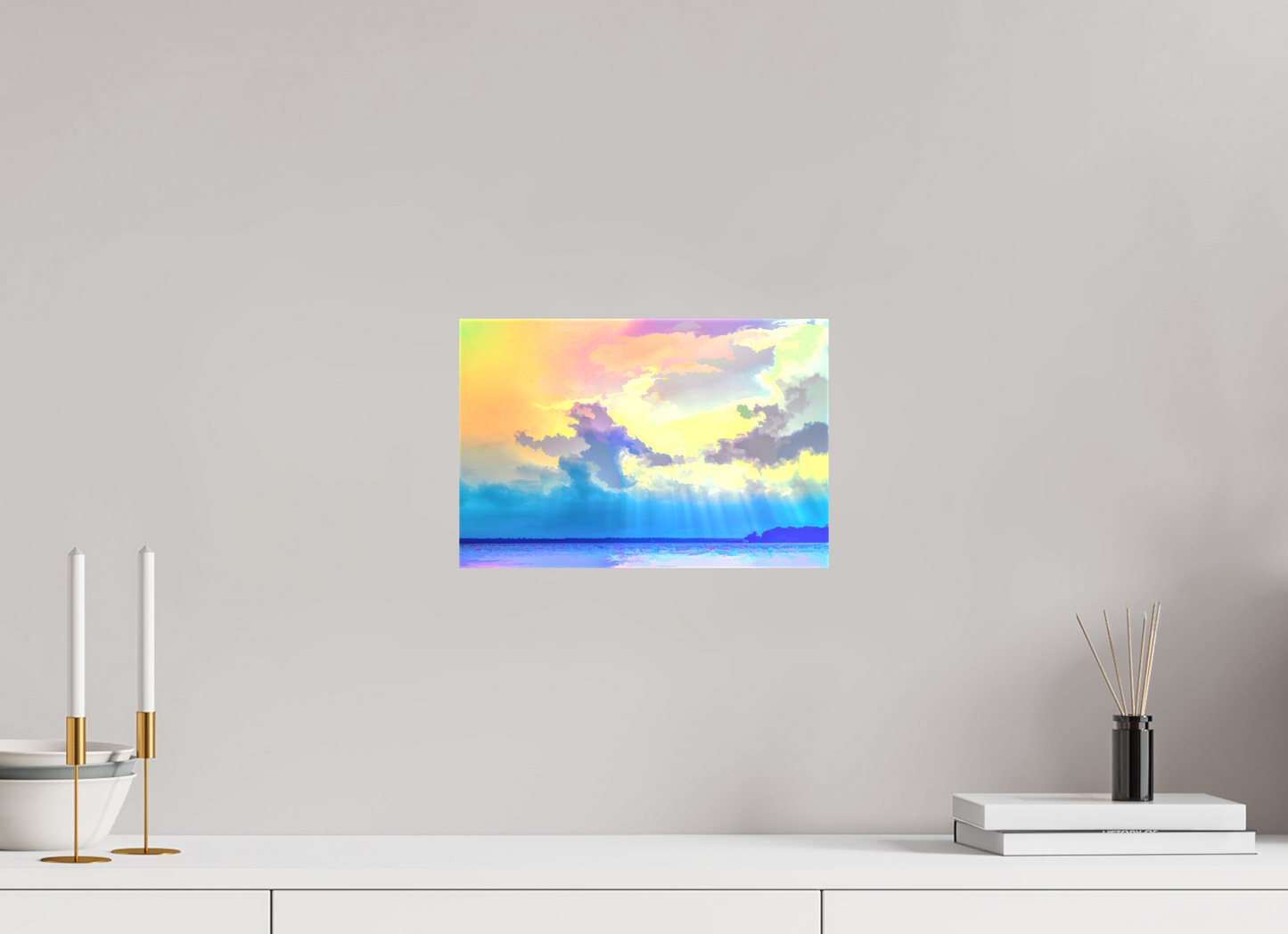12 x 8″, Canvas Print Radiant Clouds