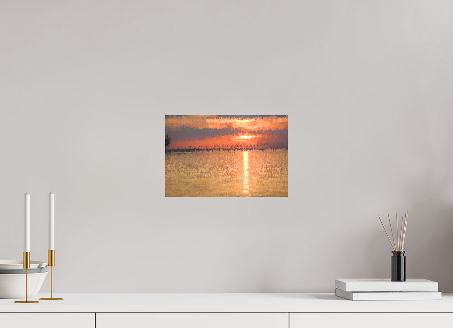 12 x 8″, Aluminum - low glare Golden Sunset