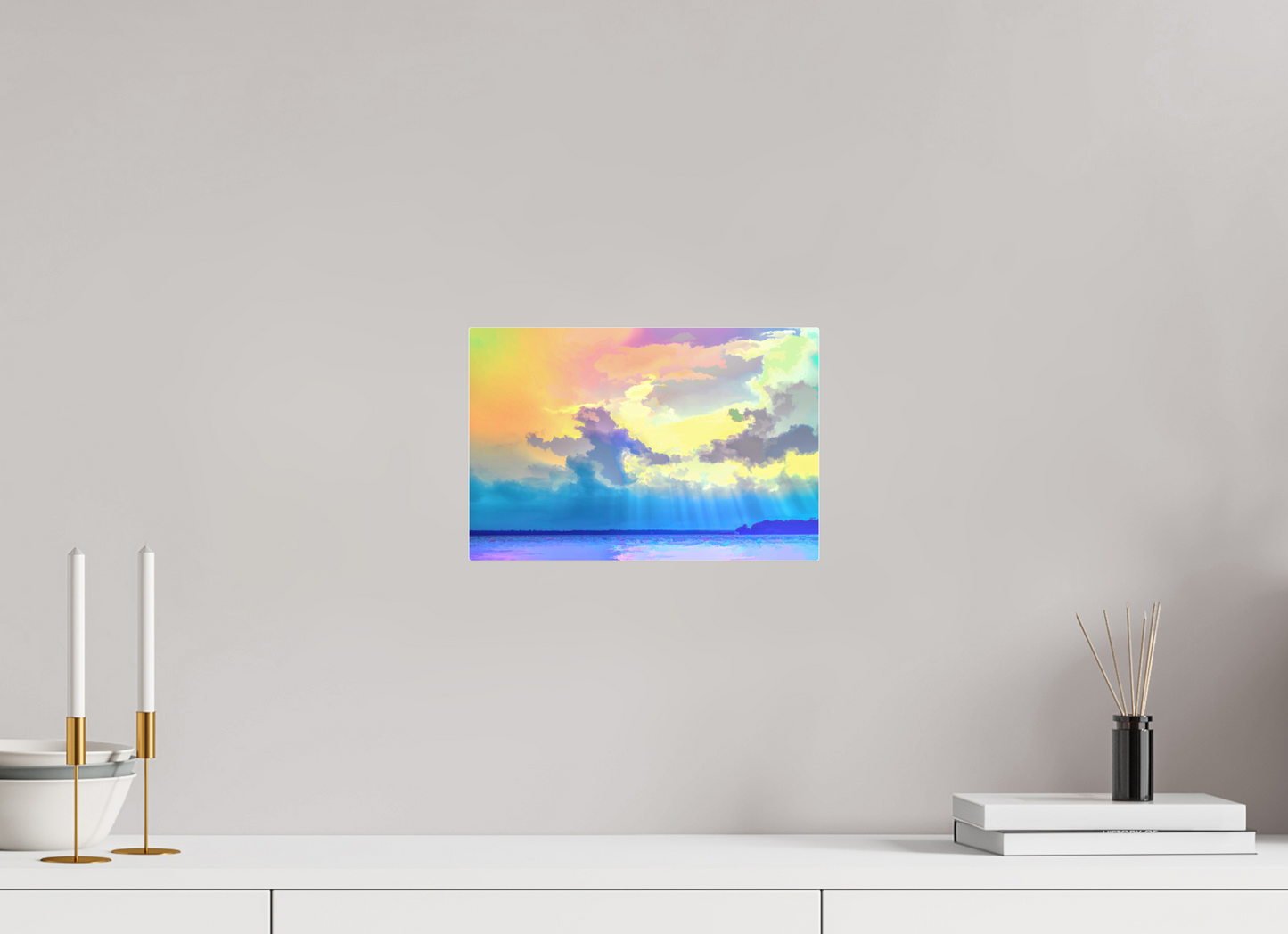 12 x 8″, Acrylic - low glare Radiant Clouds