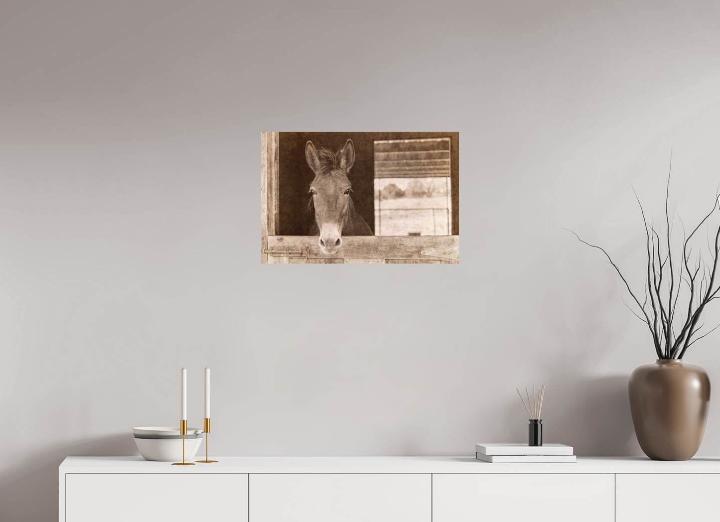 24 x 16″, Color Print Horsey contemplation