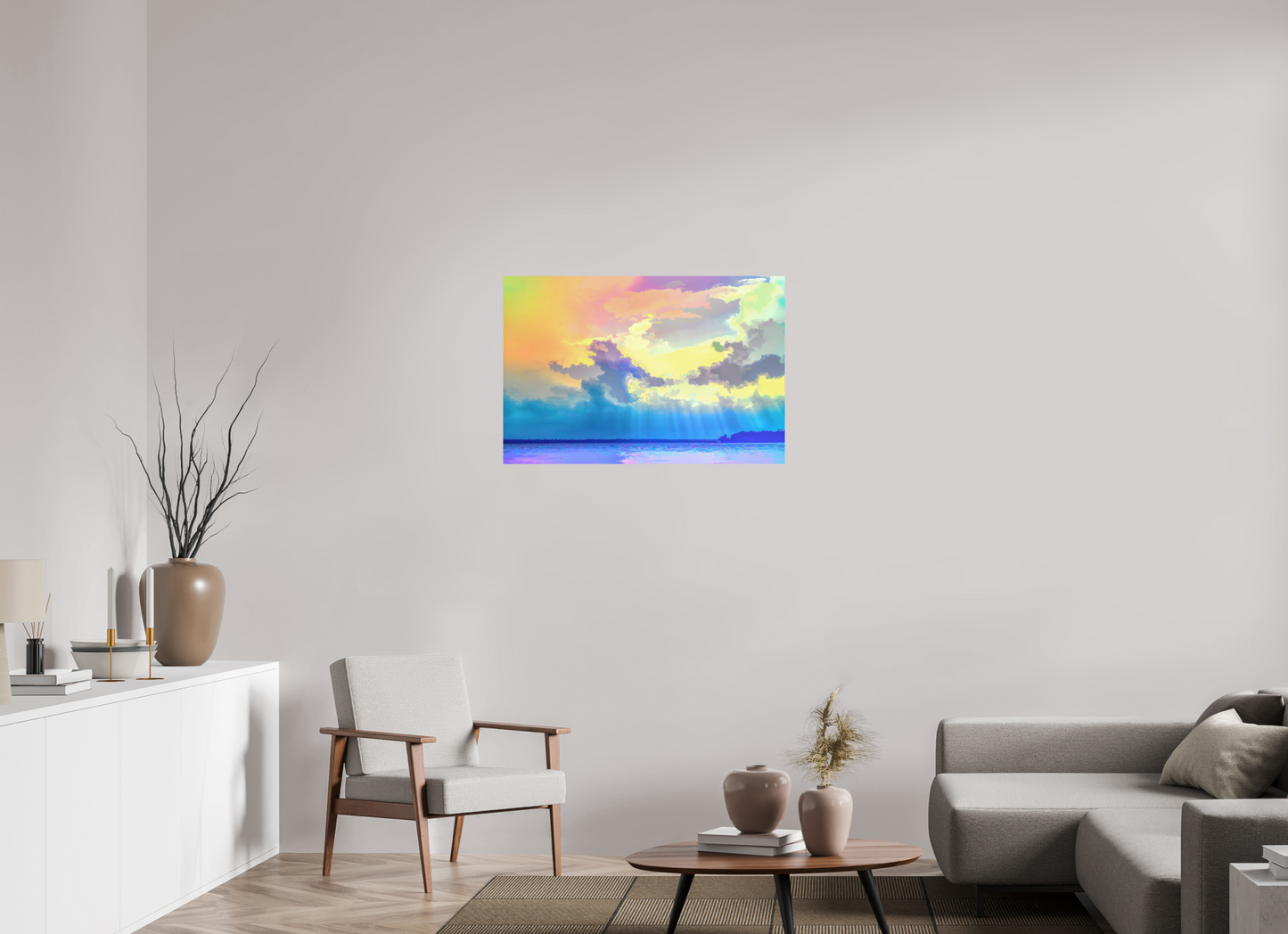 36 x 24″, Color Print Radiant Clouds