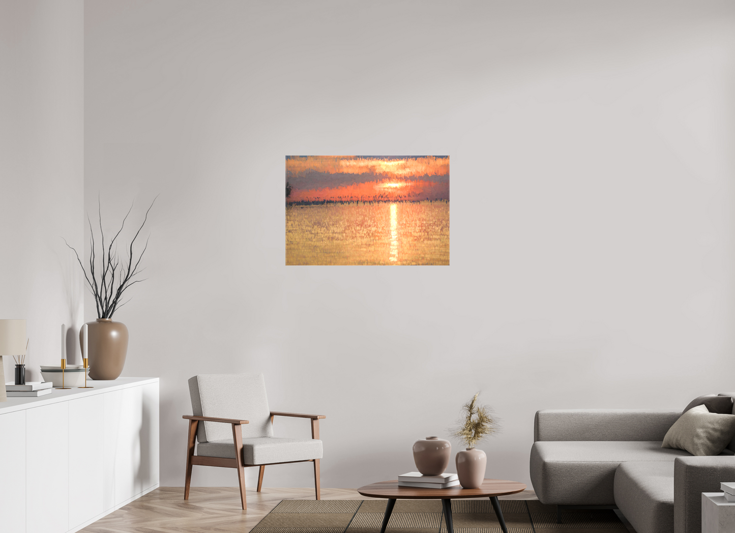36 x 24″, Canvas Print Golden Sunset