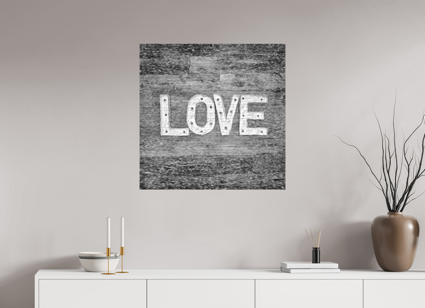 Adore on a wall