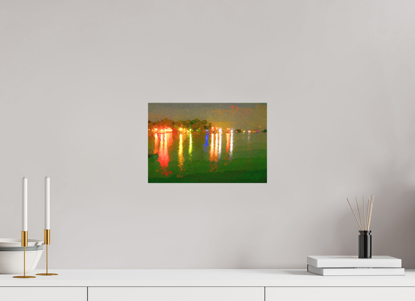 12 x 8″, Canvas Print Reflecting on the Lake Life