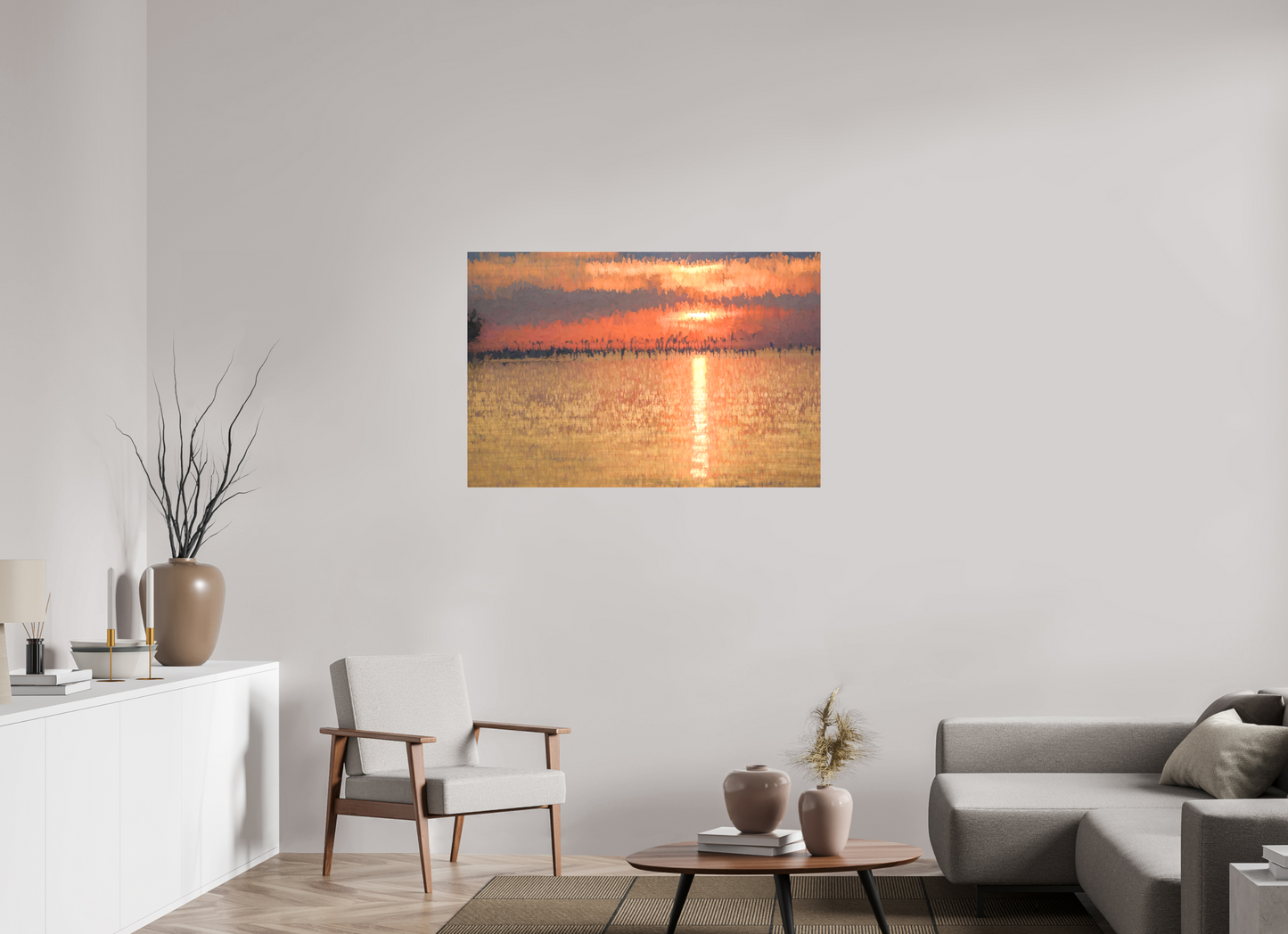 45 x 30″, Acrylic - low glare Golden Sunset