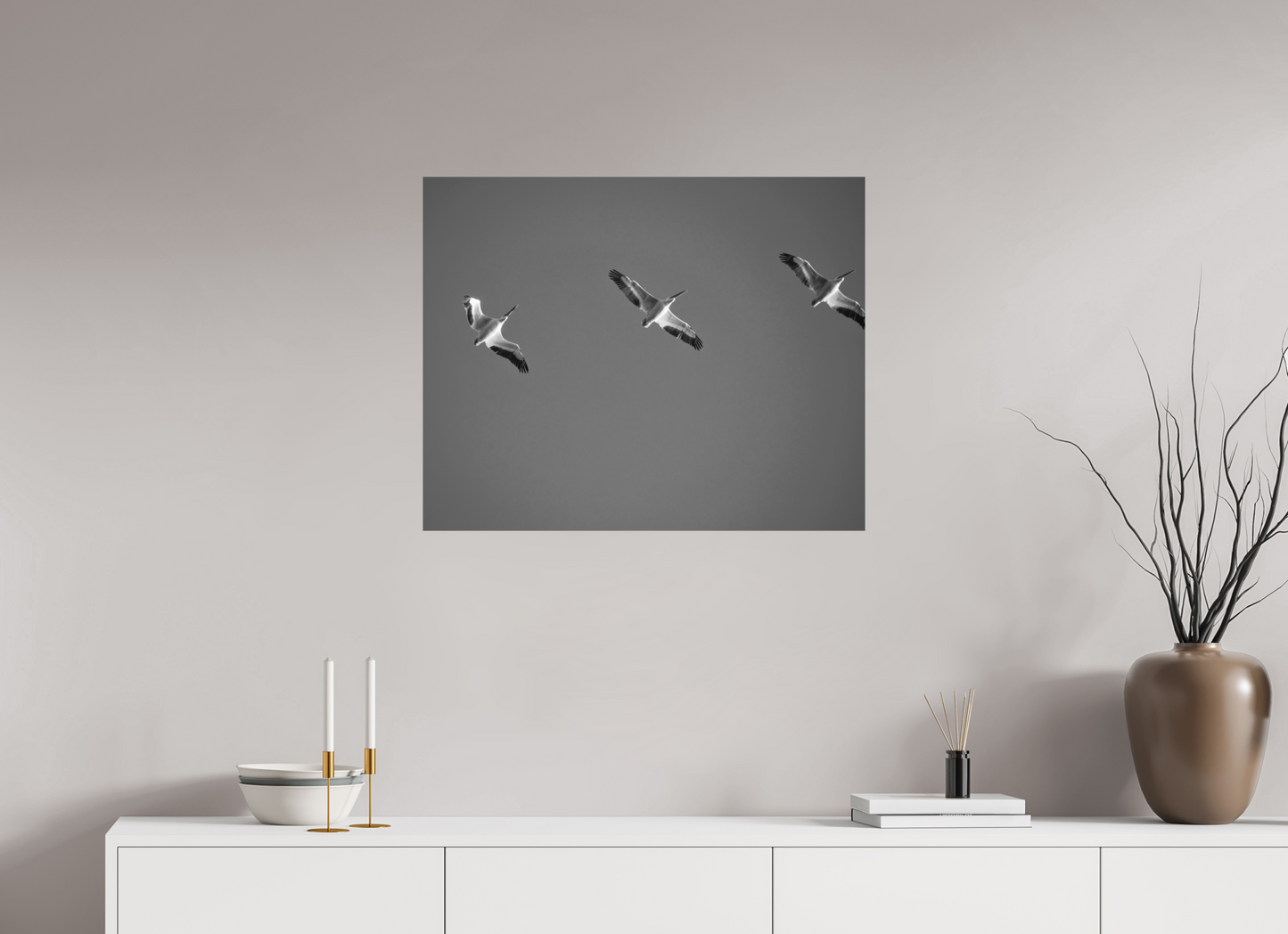 Pelicans in Flight