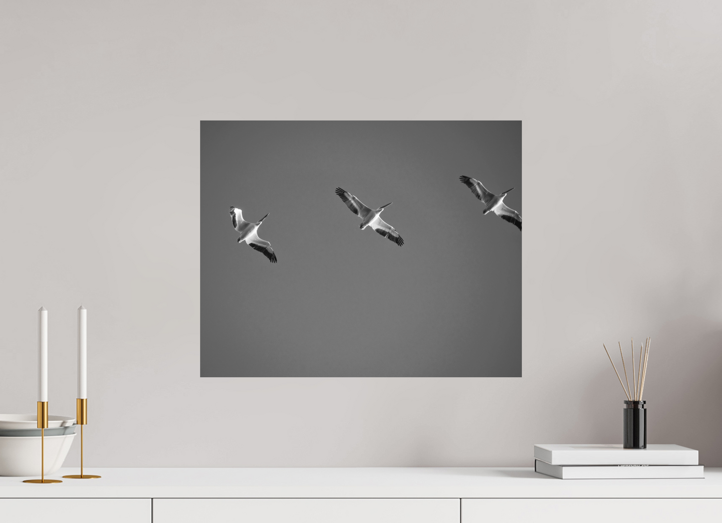 Pelicans in Flight