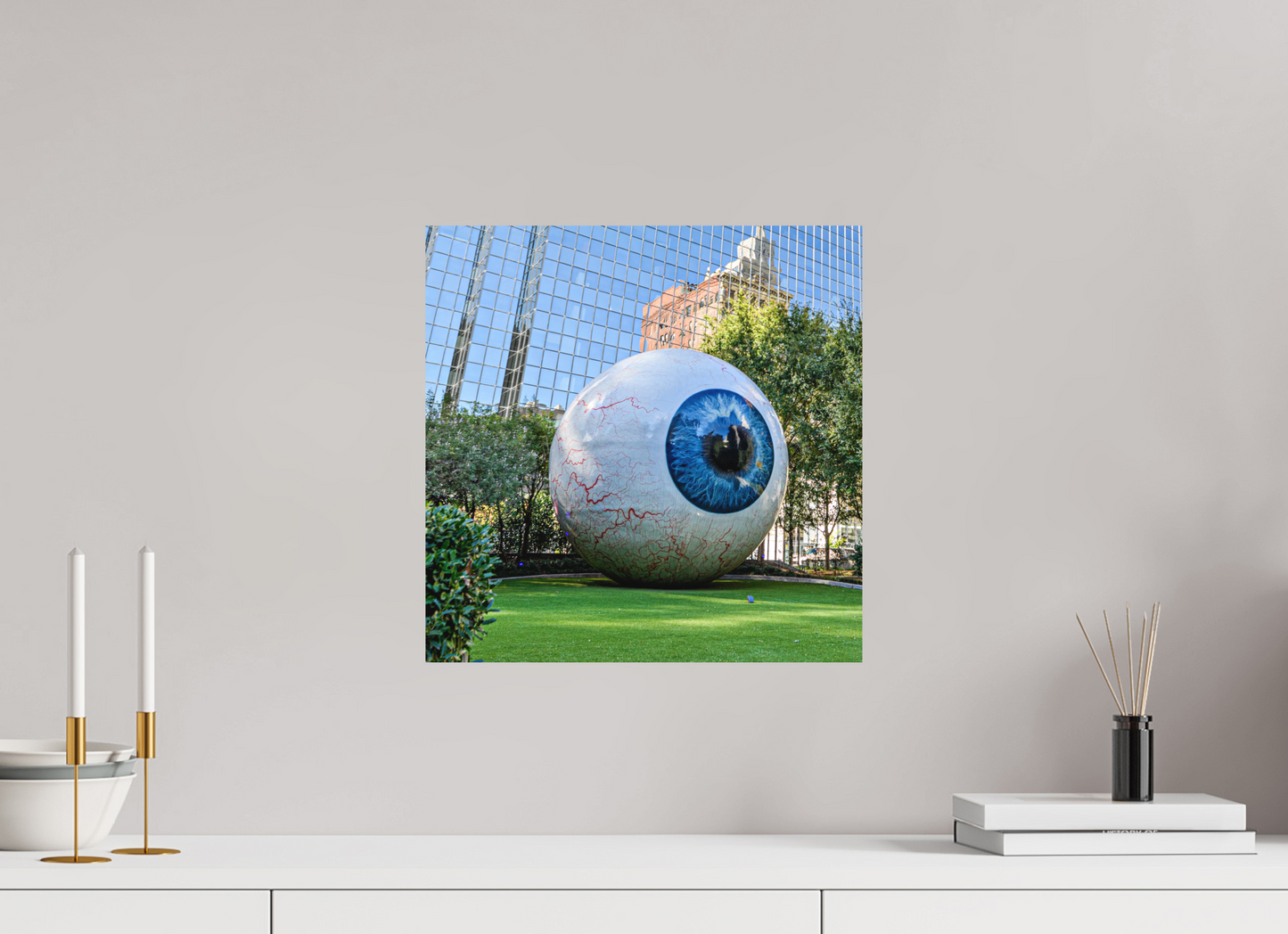 15 x 15″, Aluminum - low glare Feast your eye