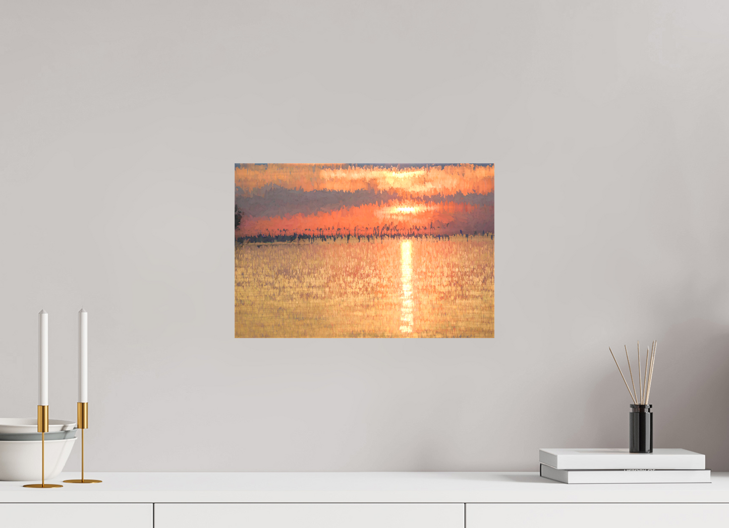 15 x 10″, Canvas Print Golden Sunset