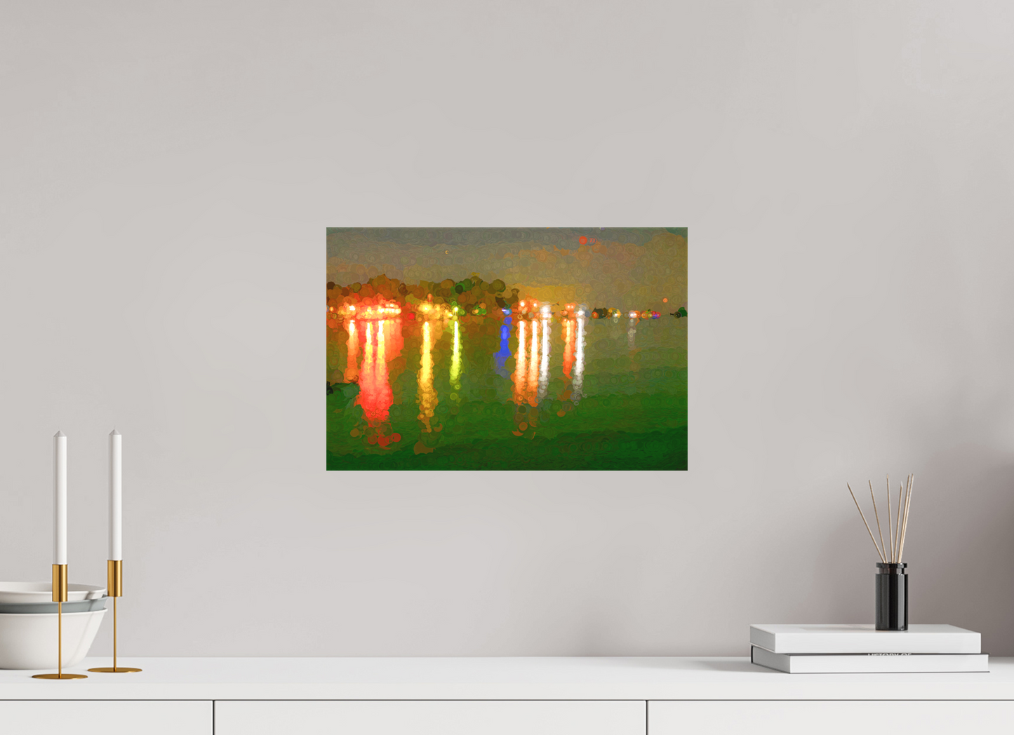 15 x 10″, Canvas Print Reflecting on the Lake Life