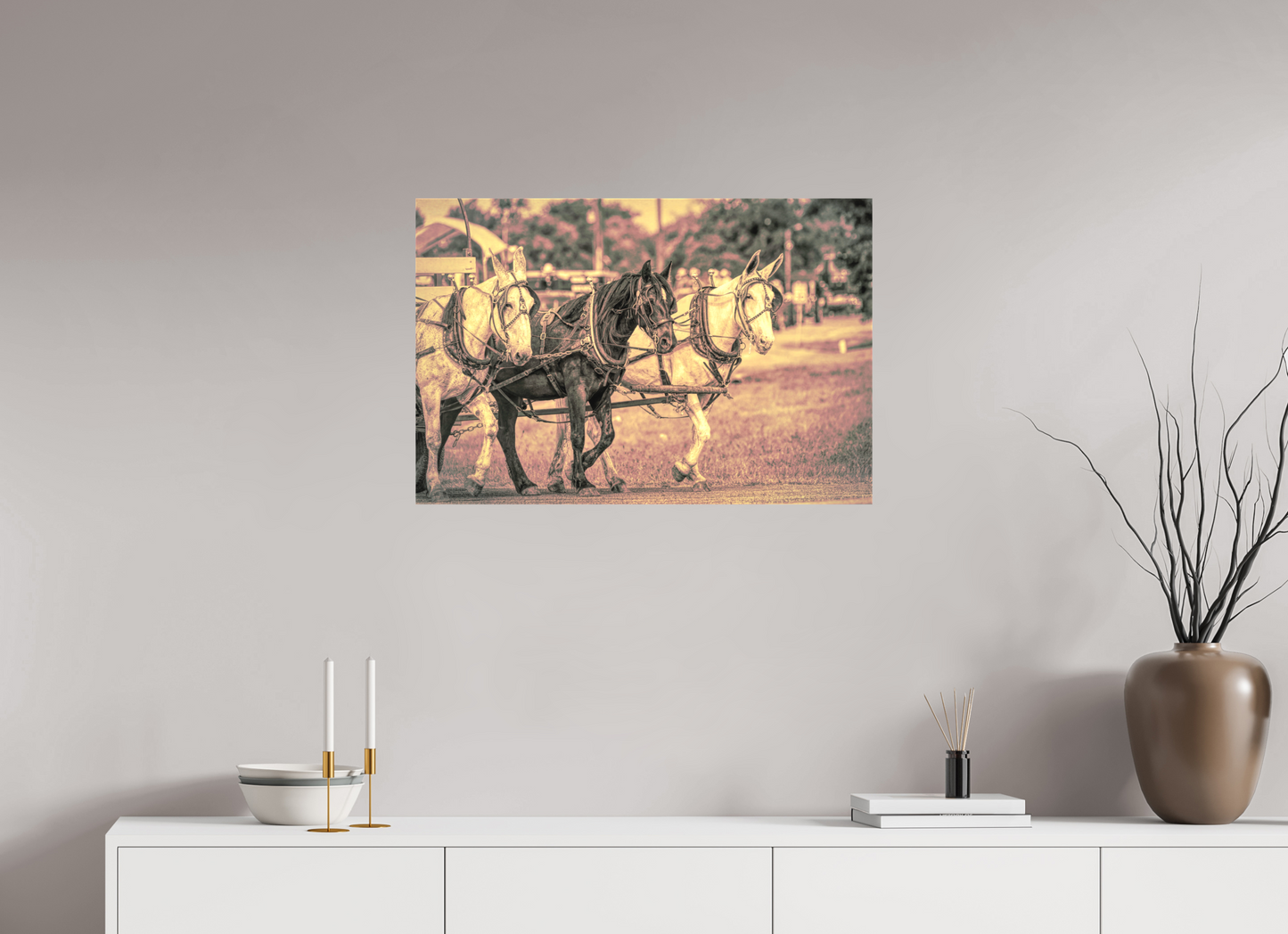 30 x 20″, Canvas Print Horsepower